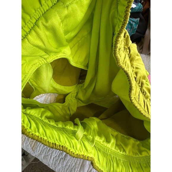 NIKE Women's Tempo Dri Fit Reflective Green Attached Brief Running Shorts L - Picture 5 of 5